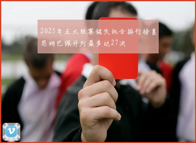 2025年五大联赛错失机会排行榜基恩姆巴佩并列最多达27次